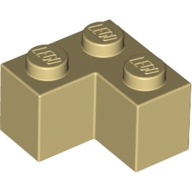 Lego kostka (kostička) 2x2 roh, béžová (235705, 4112541, 4124455)